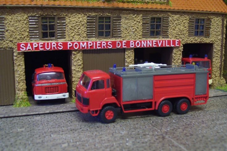 French Sapiers Pompiers Saurer Heavy Pump.