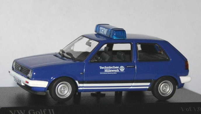 This model of a Volkswagen Golf II was made by Minichamps in the scale 1 43