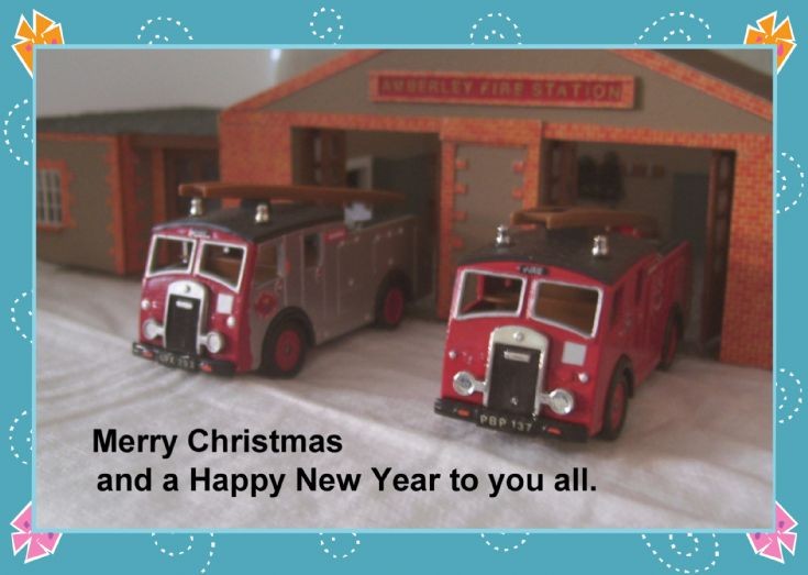 Amberley Fire Station and 1950's Dennis F8's.