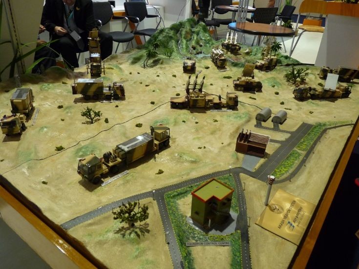 AKASH weapon system diorama