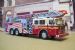 F.D.N.Y.Ladder Co 10.2001 Seagrave 100' Rearmount.